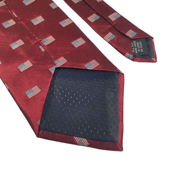 Tango by Max Raab Mens Necktie Patriotic Flag Accessory Office Work Dad Gift - Picture 5 of 5